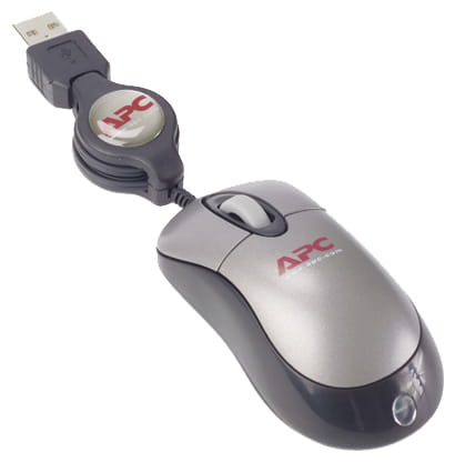APC by Schneider Electric Optical Travel Mouse International Silver-Black USB