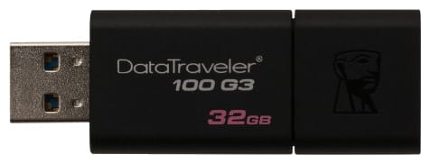 USB Flash Kingston DataTraveler 100 G3 / 32GB / DT100G3/32GB / Black