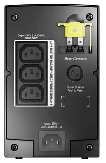 APC by Schneider Electric Back-UPS 500VA AVR IEC / BX500CI