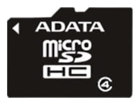 ADATA microSDHC Class 4 8GB + SD adapter