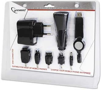 Charger Gembird MP3A-SET2T / 3 in 1 / USB / Car / 220V /