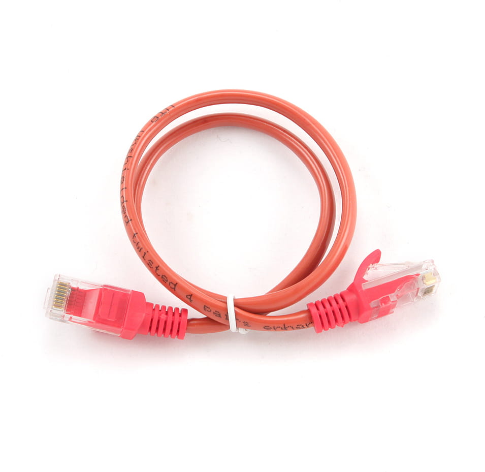 Cable Patch Cord Cablexpert PP12-0.5M / 0.5m / Cat.5E / Red