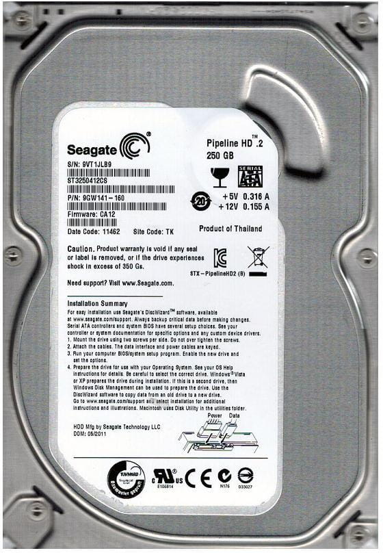Seagate 250GB ST3250412CS Pipeline