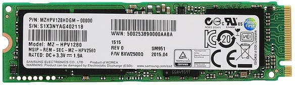 SSD Samsung SM961 M.2 NVMe / 128GB /