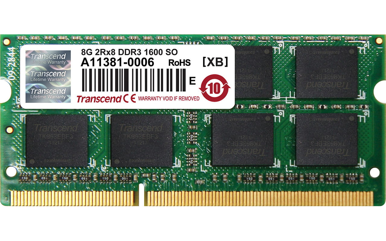 Transcend 8GB DDR3 1600MHz SODIMM 204pin 1.5v