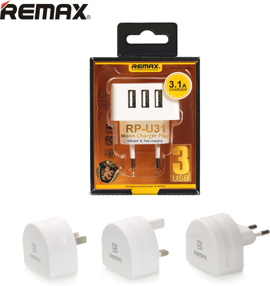 Remax 3xUSB Travel adapter 3.1A
