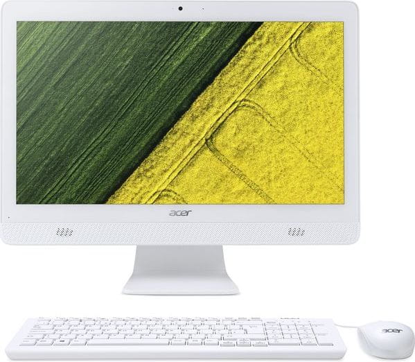 All-in-One PC - 19.5" ACER Aspire C20-720 HD+  Intel® Celeron® J3060 Dual Core up to 2.48 GHz, 4Gb DDR3 RAM, 500Gb HDD, DVDRW, Card Reader, Intel® HD 400 Integrated Graphics, Wi-Fi/BT, Gigabit LAN, 45W PSU, FreeDOS, KB/MS, White