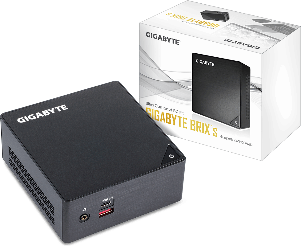 miniPC GIGABYTE GB-BKi3HA-7100 / Intel i3-7100U / 2xSO-DIMM DDR4 / 1x SATA3 / 1x M.2 SSD 2280 / Gbit LAN / Vesa Mount /