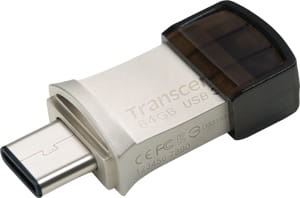 USB Transcend JetFlash 890 64GB / OTG / USB3.1 + Type-C / Silver