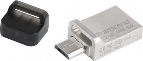 USB Transcend JetFlash 880 32GB / OTG / USB3.0 + Micro-USB / Silver