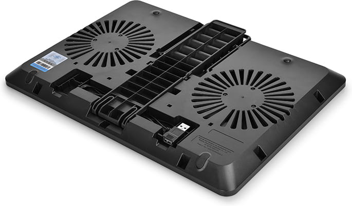 Cooling Pad Deepcool U-PAL / 15.6'' / 2 fan - 140mm / 26dBA / 92.2CFM / Black