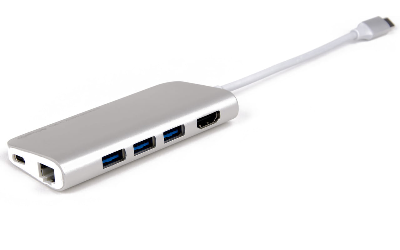 LMP USB-C mini Dock, HDMI, 3x USB 3.0, Ethernet, SD/MicroSD, USB-C charging