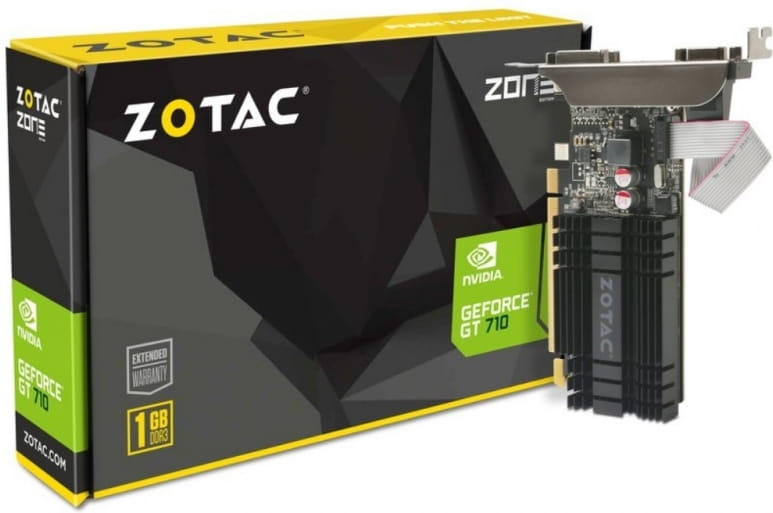 VGA ZOTAC GeForce GT710 Zone Edition / 1GB DDR3 / 64bit / Passive Cooling / ZT-71301-20L