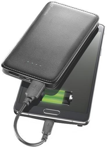 Cellularline Power Bank / 5000mAh / leather /