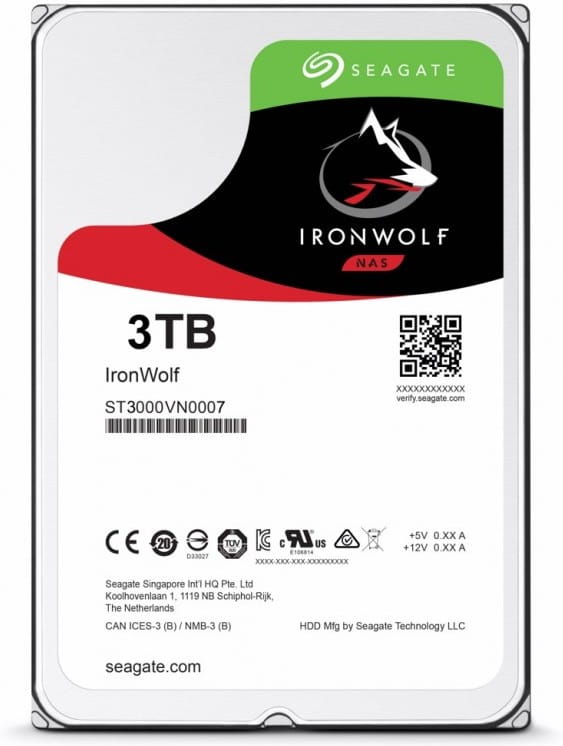 Seagate IronWolf NAS ST3000VN007 / 3.0TB 5900rpm 64MB