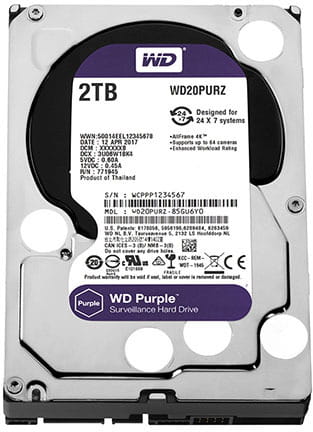 HDD Western Digital Caviar Purple WD20PURZ / 2.0TB / 3.5" SATA3 / 64MB  / 5400 rpm
