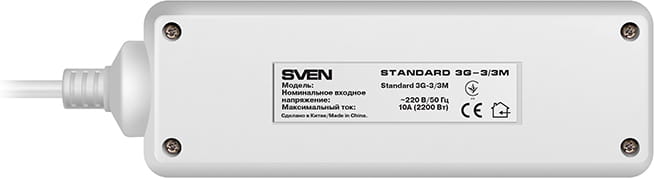 Power strip Sven Standart 3G-3 / 3 Socket / 1.5m