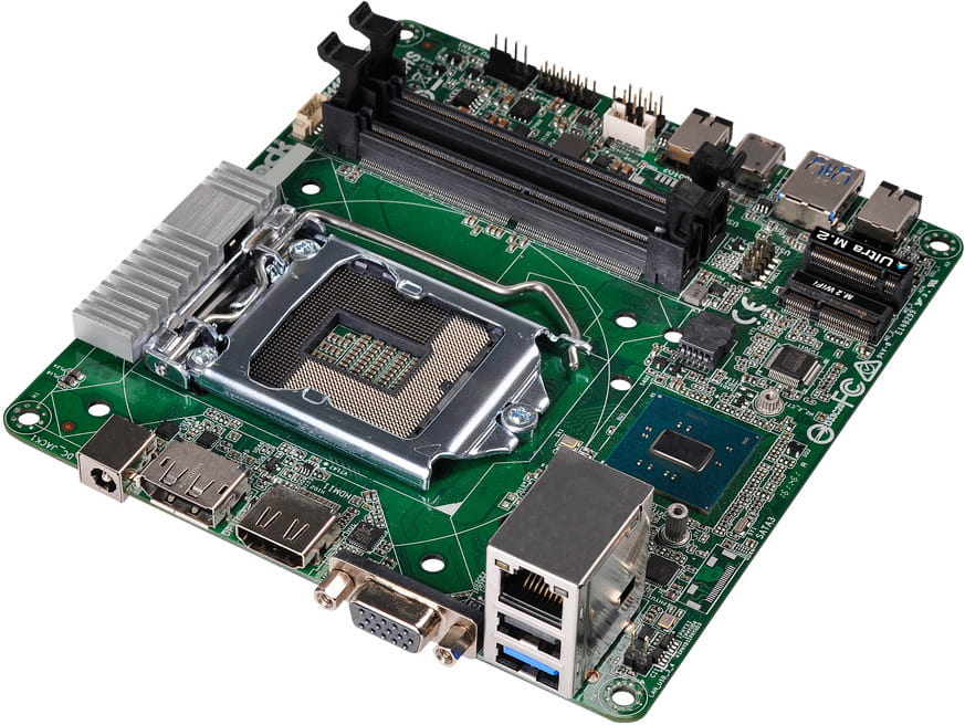 Mini PC ASRock DESKMINI 110/B/BB / Socket 1151 / 2 x SO-DIMM DDR4 / 1 x M.2 SSD Slot /