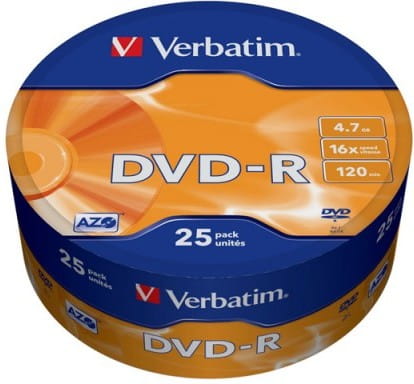 25*Cake DVD-R Verbatim, 4.7GB, 16x, 43522