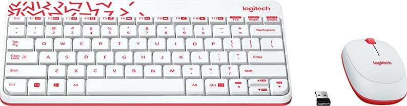 KIT Logitech Wireless Combo MK240 NANO / Keyboard + Mouse / USB / White