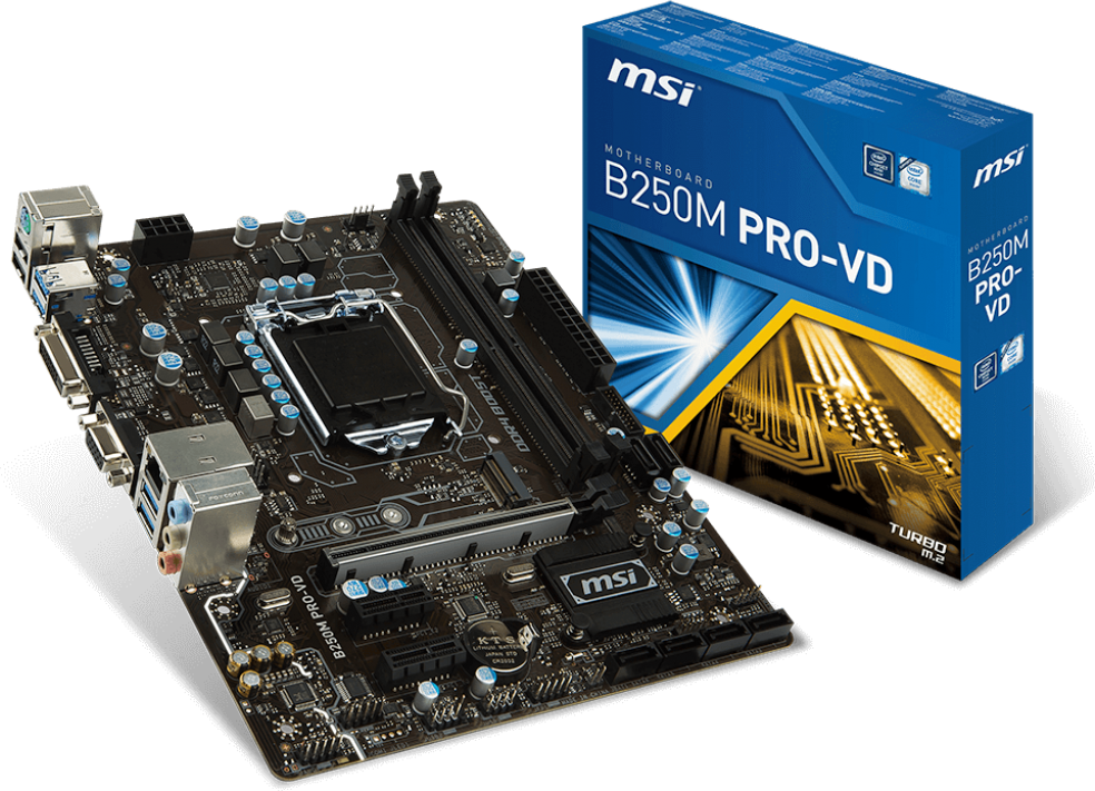MB MSI B250M PRO-VD / S1151 / DDR4 / Intel B250 / mATX
