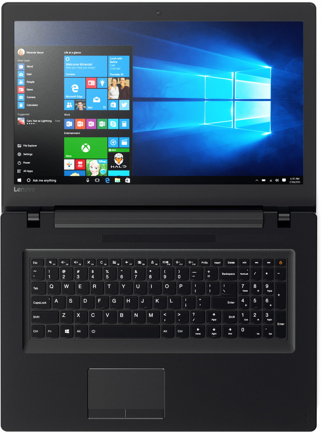 Lenovo IdeaPad 110-17IKB 17.3" HD+ \ i7-7500U \ 4Gb DDR4 \ 1.0TB \ AMD Radeon R5 M430 2GB \ DOS \ 80VK000HRA