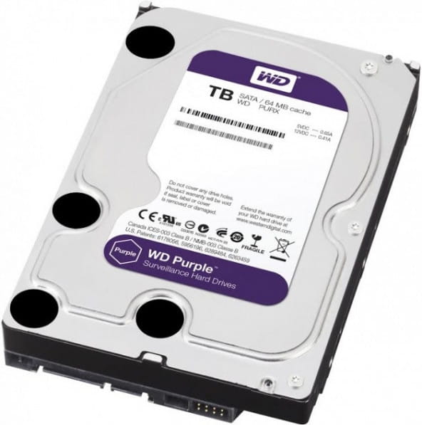 3.5" HDD Western Digital Caviar Purple / 4.0TB / 64MB / IntelliPower / WD40PURZ /
