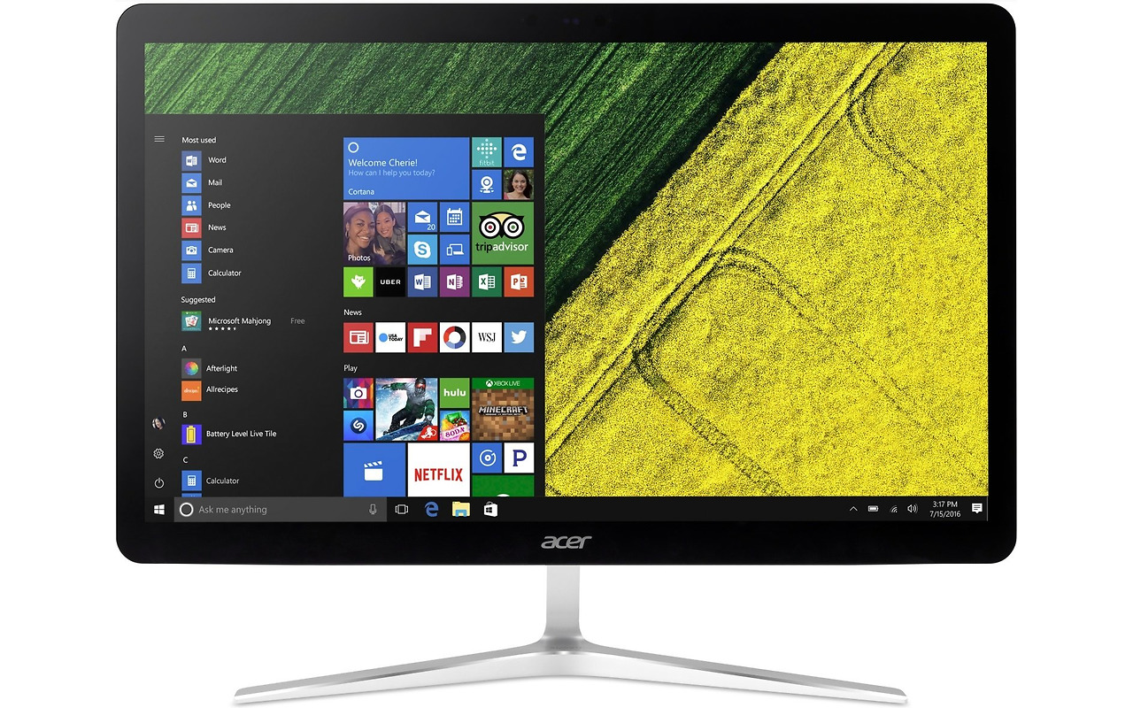 AIO Acer Aspire U27-880 / 27" FullHD Touch /  i7-7500U / 16GB DDR4 / 256GB SSD + 2TB HDD / Intel® HD 620 Graphics / Endless OS / Wireless KB/MS / DQ.B8RME.002 /