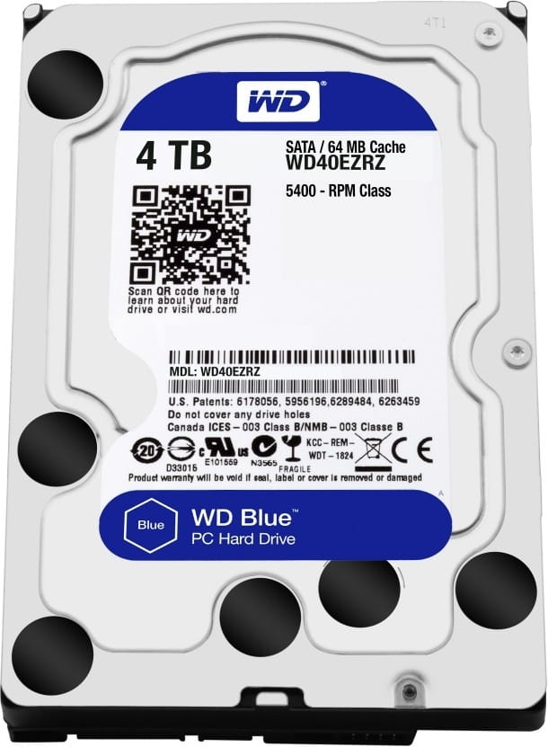 3.5" HDD Western Digital Caviar Blue / 4.0TB / SATA / 64MB / WD40EZRZ /