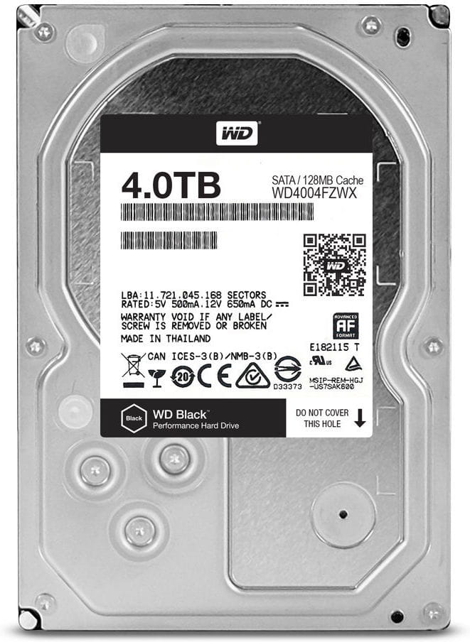 HDD Western Digital Black WD4004FZWX / 4TB / 3.5" / 128MB / SATA