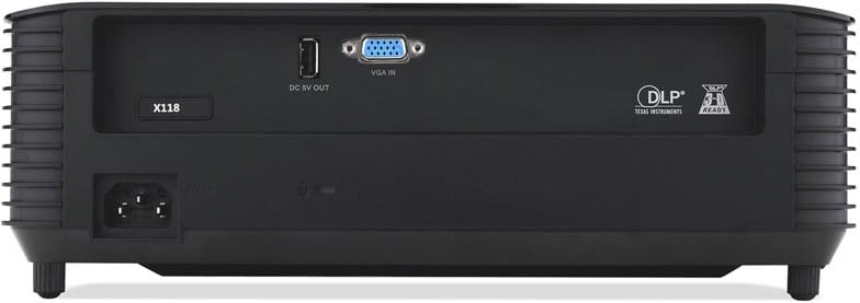 Projector Acer X118 / DLP 3D / SVGA / 20000:1 / 3600Lm / 6000hrs  / MR.JPZ11.001 /