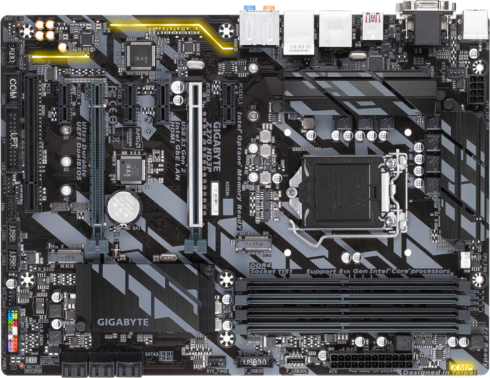 MB GIGABYTE GA-Z370 HD3P 1.0 / Intel Z370 / ATX