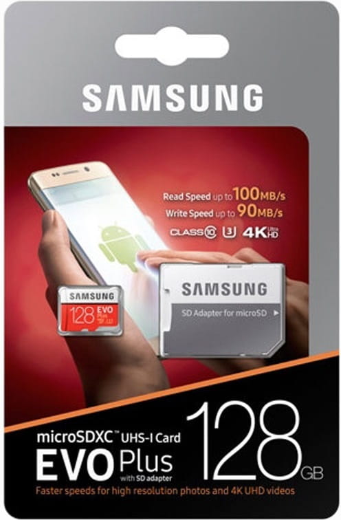 Samsung EVO Plus MB-MC128GA / 128GB microSDHC  + SD adapter /