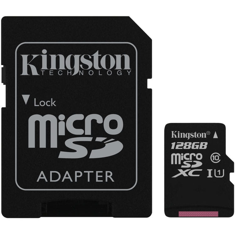 microSDHC Kingston Canvas Select 128GB / SD adapter / 400x / SDCS/128GB