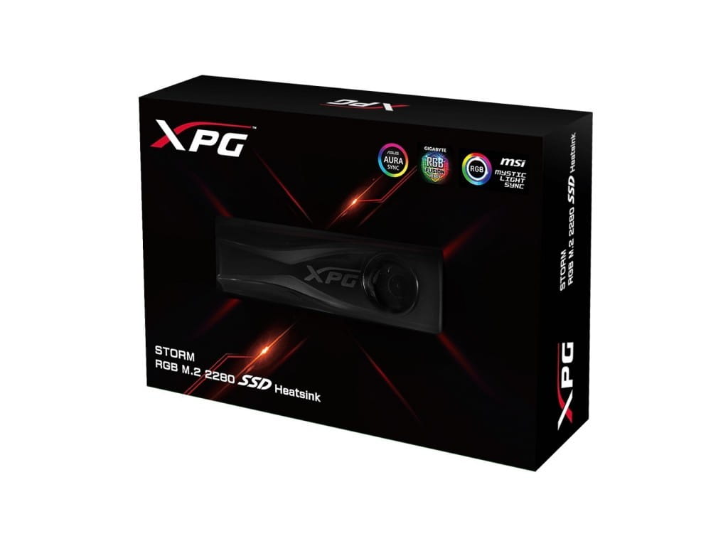 SSD Cooler ADATA XPG STORM RGB / .M2 2280 / Vapo-Bearing / 20mm / 16,500 RPM / 1.9 CFM / 25dBA /