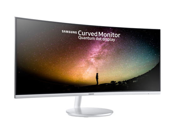 Monitor Samsung C34F791WQI / 34.0" VA-Curved QDot UWQHD / Built-in speakers 7Wx2 / USB 3.0 x4-Hub / MultiView PIP/PBP mode /