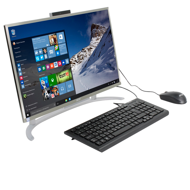 AIO ACER Aspire C22-760 / 21.5" FullHD / i3-7100U / 8GB DDR4 RAM / 1TB HDD / Intel HD 620 Graphics / DQ.B8WME.003