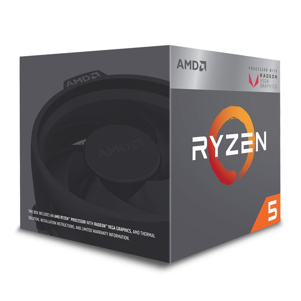CPU AMD Ryzen 5 2400G / AM4 / 4MB L3 / 14nm / Radeon Vega 11 Graphics / 65W /