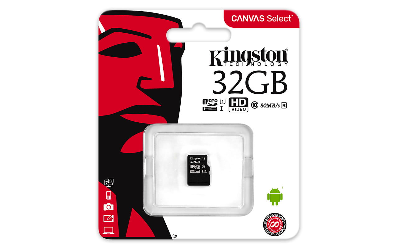 microSDHC Kingston Canvas Select 32GB / 400x / SDCS/32GBSP