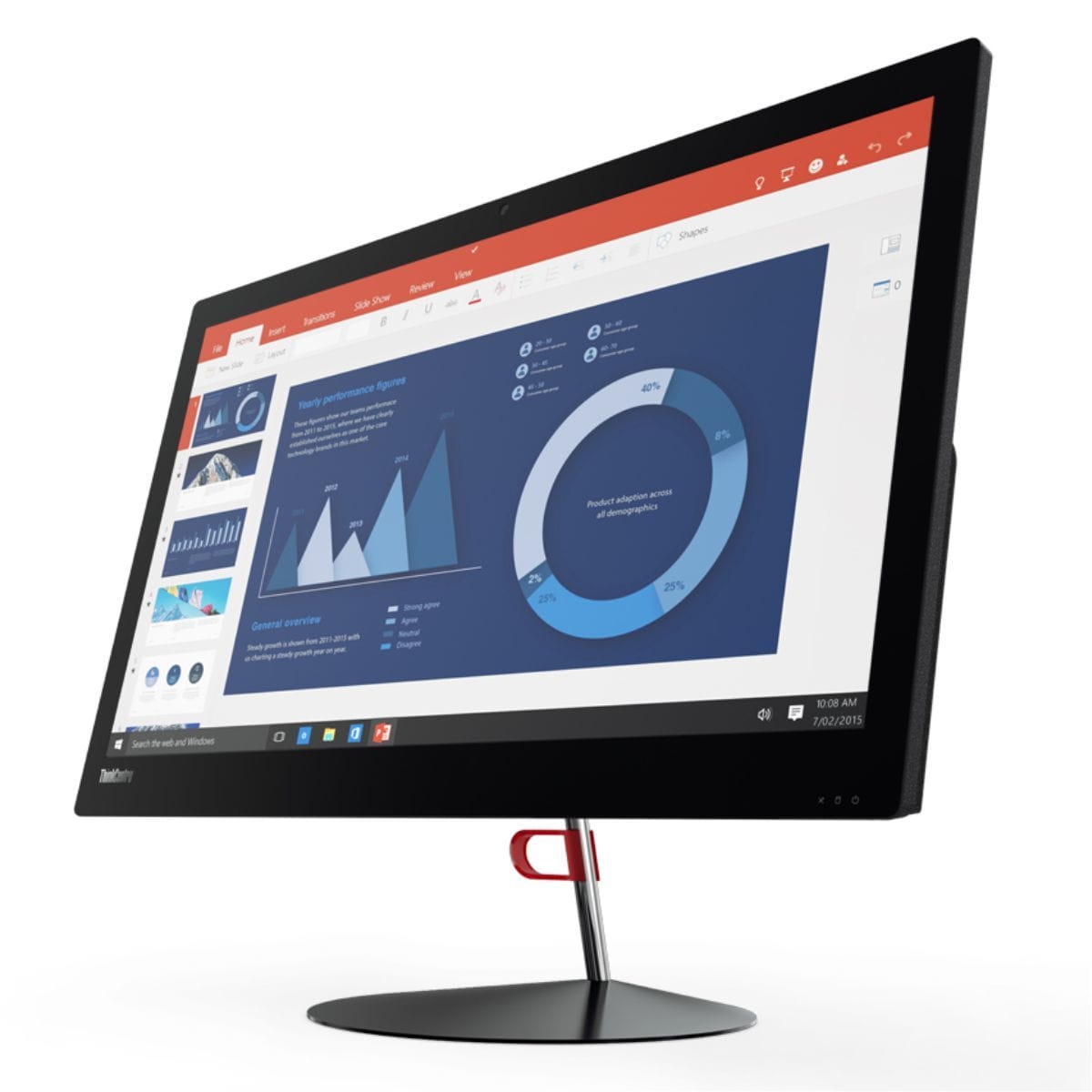 AIO Lenovo ThinkCentre X1 / 23.8" FullHD IPS / i5-6200U / 8GB DDR4 / 256GB SSD / Intel HD 520 / Windows 10 Professional /