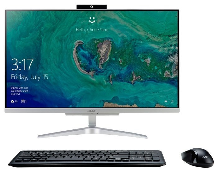 AIO Acer Aspire C24-860 / i5-7200U / 8GB DDR4 RAM / 256GB SSD + 1TB HDD / no ODD / Intel HD 620 Graphics / Endless OS / DQ.BABME.004 /