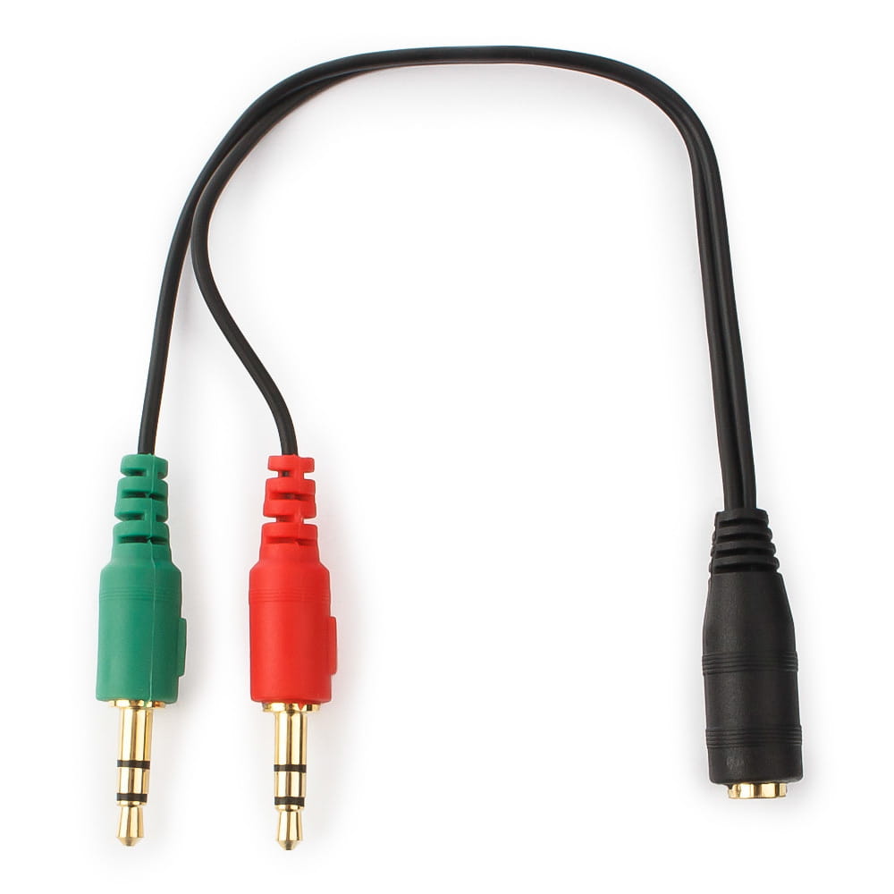 Cable Cablexpert CCA-418 / 3.5 mm 4-pin socket to 2 x 3.5 mm stereo plug adapter