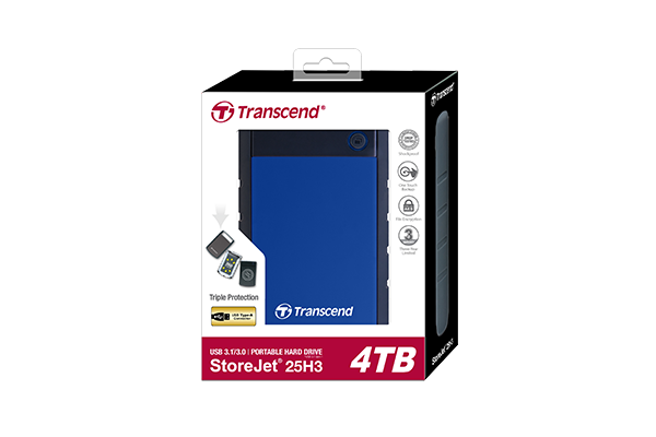 HDD Transcend StoreJet 25H3B / 4.0TB / 2.5" / USB3.0 / Blue