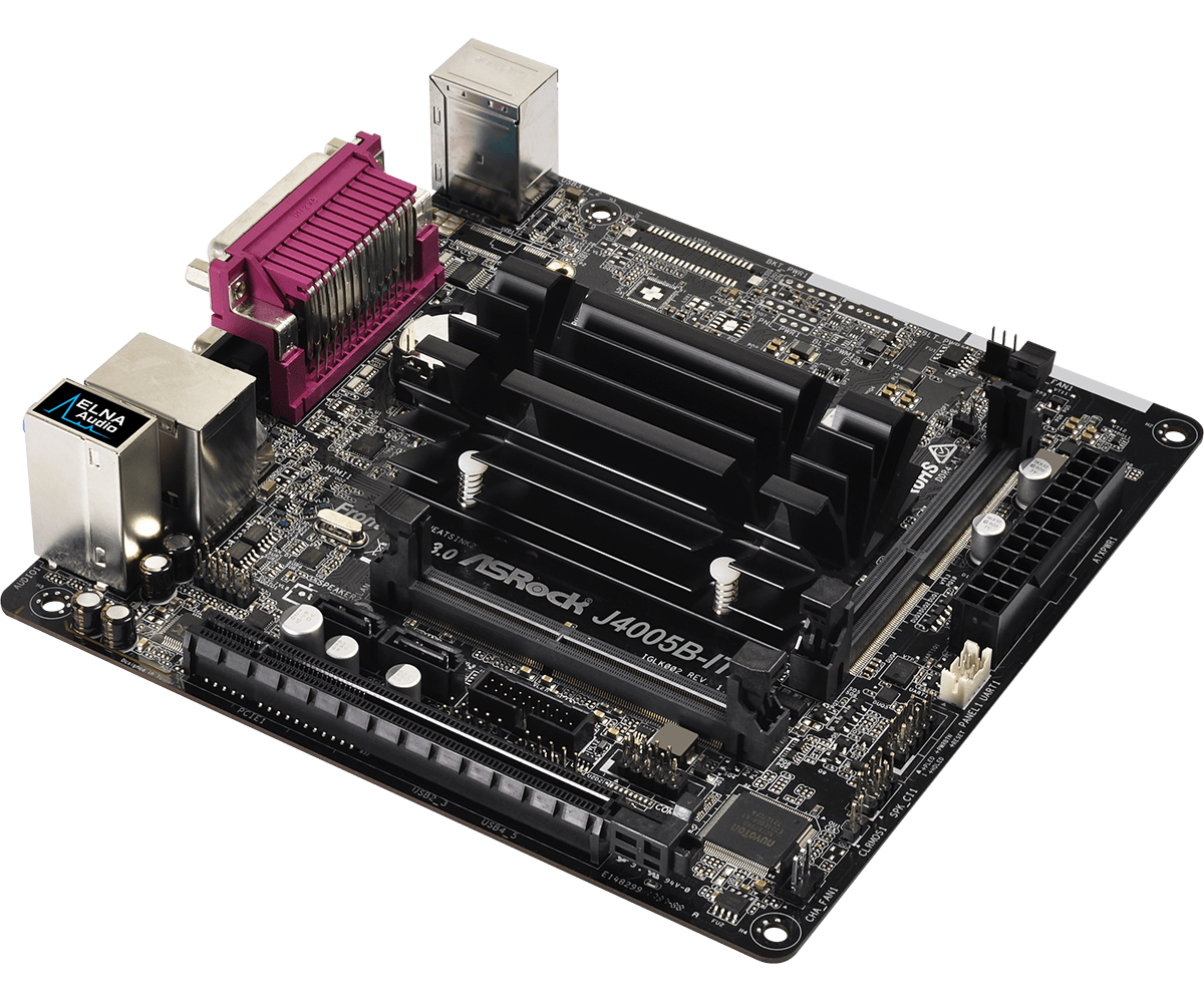 MB + CPU ASRock J4005B-ITX / Celeron J4005 / 2 x DDR4 SO-DIMM /