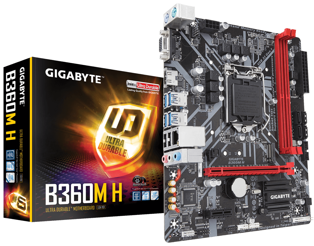 MB GIGABYTE B360M H / Socket 1151 / Intel B360 / Dual 2xDDR4-2666 / mATX