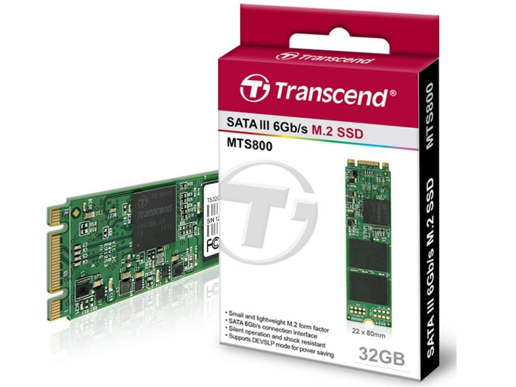 SSD Transcend MTS800 / 32GB / M.2 SATA / NAND MLC / TS32GMTS800S