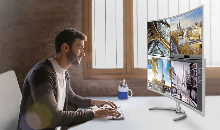 Monitor Philips BDM4037UW / 40.0" VA-Curved 4K-UHD / 4ms / 300cd / LED20M:1 / PIP / Speakers / USB 3.0 x 4-Hub /