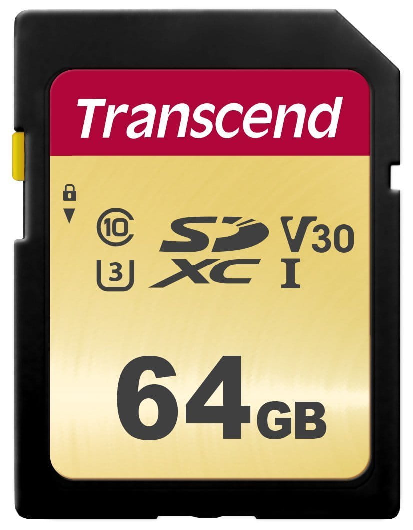 SDXC Transcend 500S / 64GB / UHS-I U3 / TS64GSDC500S