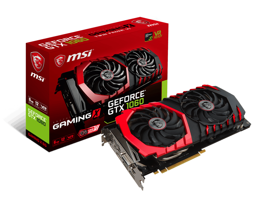 VGA MSI GeForce GTX 1060 GAMING X 6G / 6GB DDR5 / 192Bit / Dual fan - TWIN FROZR VI