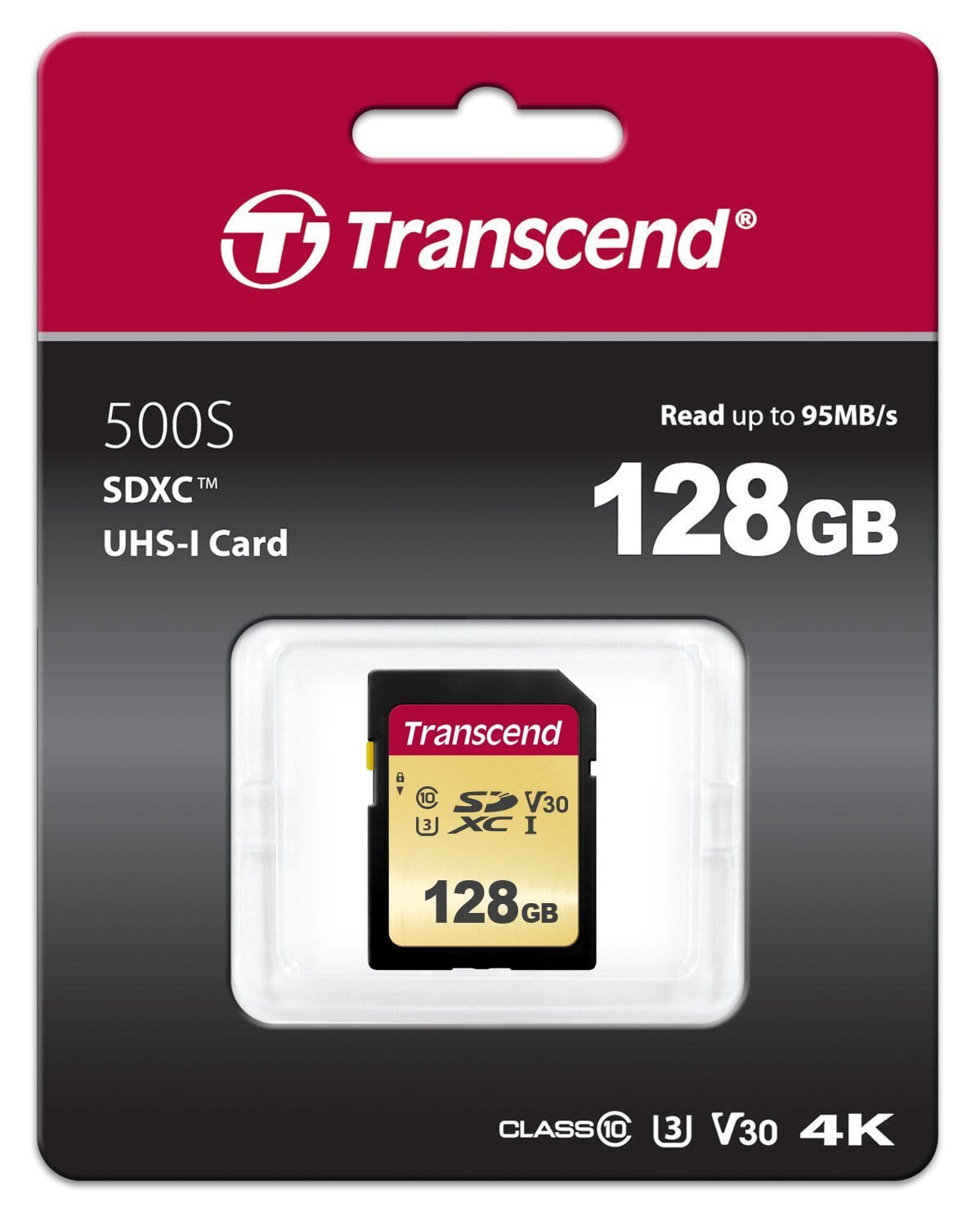 SDXC Transcend 500S / 128GB / UHS-I U3 / TS128GSDC500S